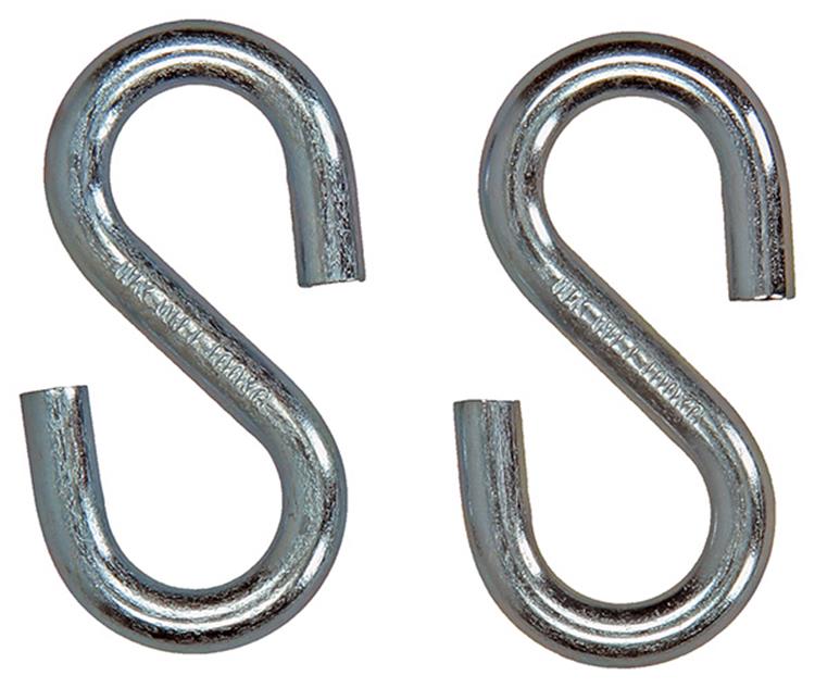 Mack 1008490 - 2 ganchos en S abiertos 6,0 x 54 galvanizados | 10 piezas
