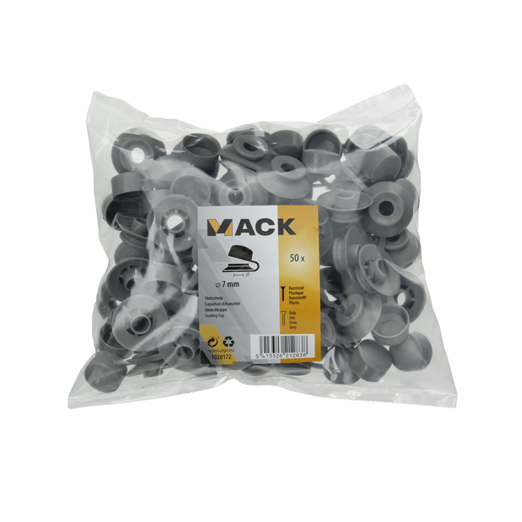 Mack 1020172 - carcasa de cierre gris 50 uds. 7 mm | 5 piezas