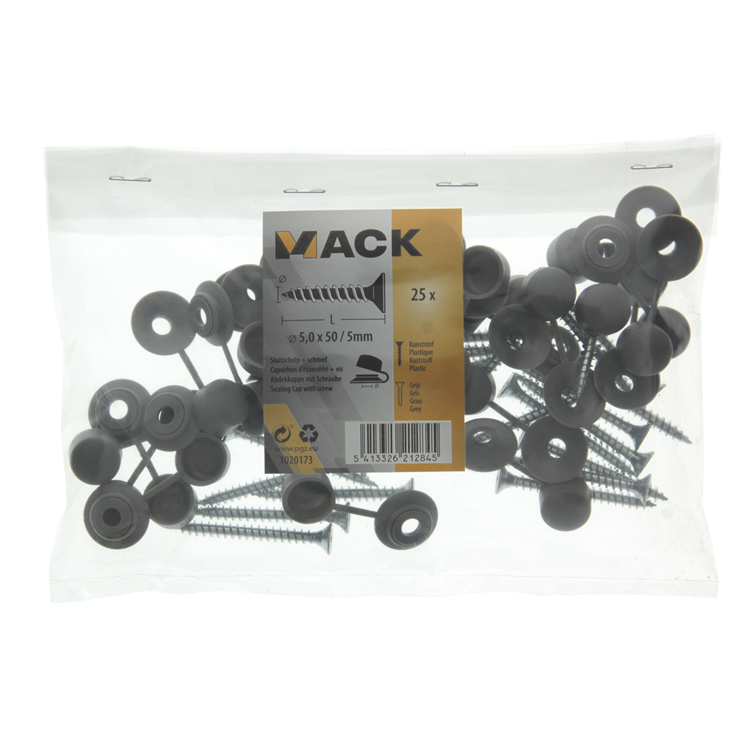 Mack 1020173 - carcasa cierre + tornillo 25uds 5mm | 5 piezas