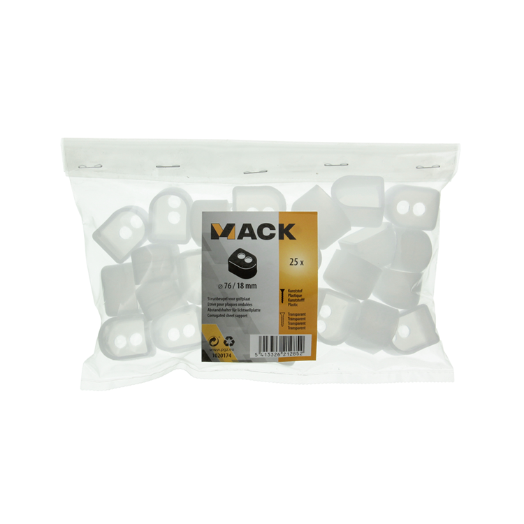 Mack 1020174 - soporte para chapa ondulada 25 uds 76 18 | 5 piezas