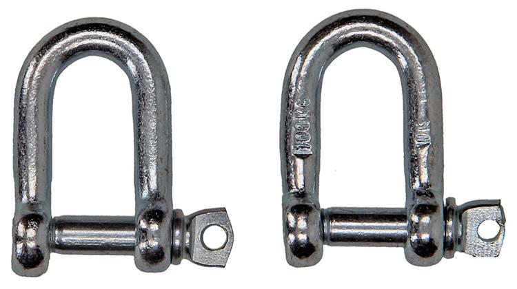 Mack 1008491 - 2 mordazas rectas 6mm galvanizadas | 10 piezas
