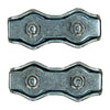 Mack 1008497 - 2 abrazaderas de alambre de acero 5mm dúplex galvanizado | 10 piezas
