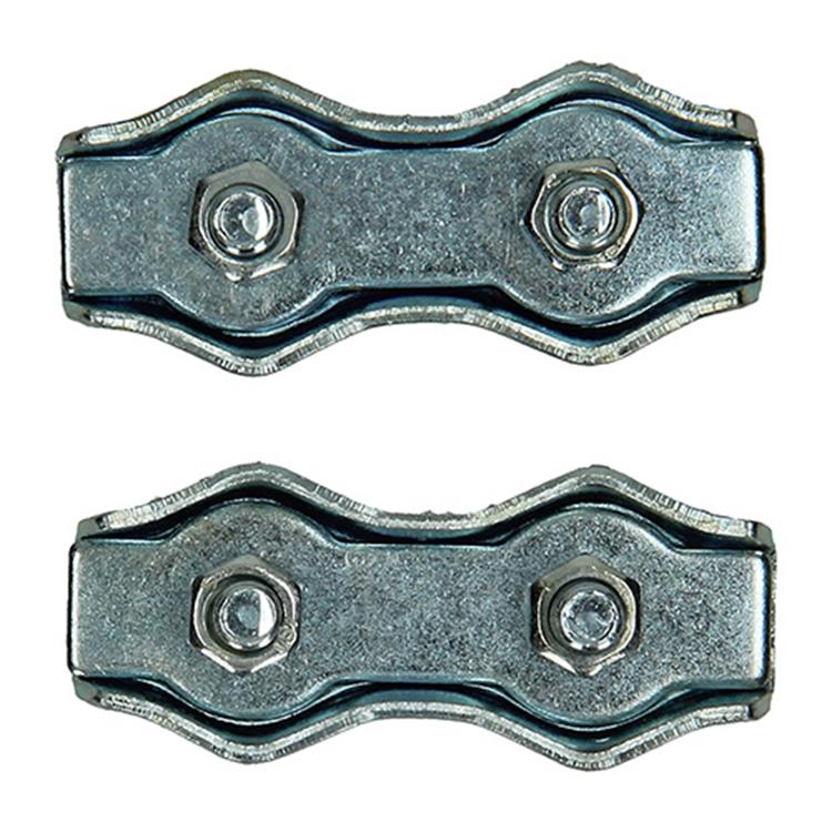 Mack 1008497 - 2 abrazaderas de alambre de acero 5mm dúplex galvanizado | 10 piezas