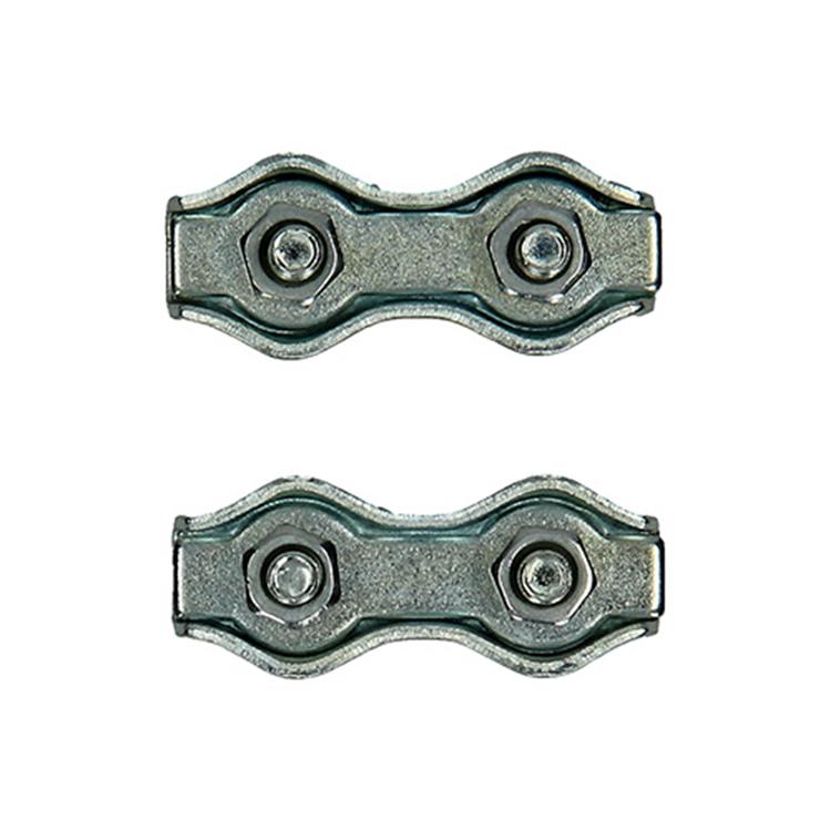 Mack 1008498 - 2 abrazaderas de alambre de acero 3mm dúplex galvanizado | 10 piezas