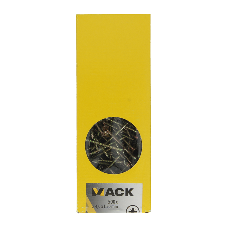 Mack 1020264 - tornillo aglomerado cabeza vz gvz 500 uds 4,0 x 50 mm | 1 pieza