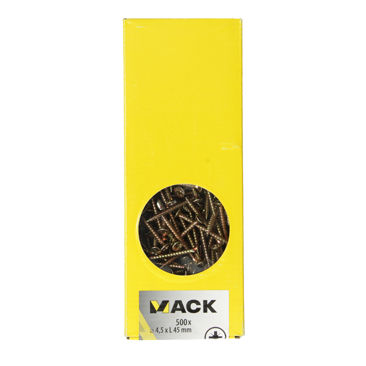 Mack 1020266 - tornillo aglomerado cabeza vz gvz 500 uds 4,5 x 45 mm | 1 pieza