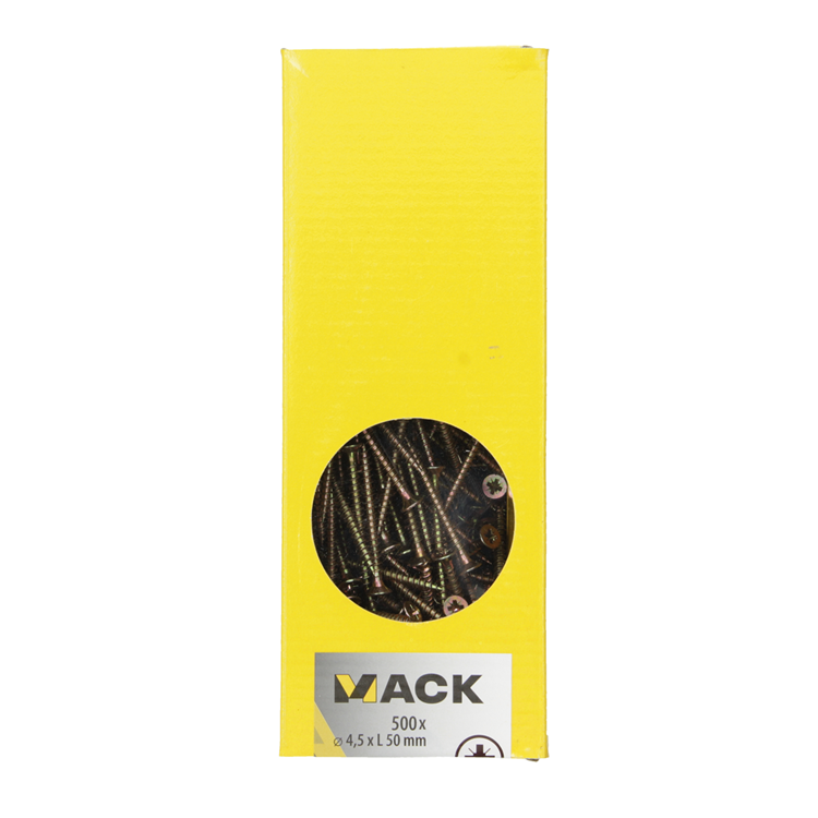 Mack 1020267 - tornillo aglomerado cabeza vz gvz 500 uds 4,5 x 50 mm | 2 piezas