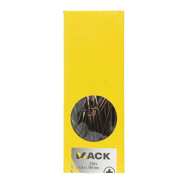 Mack 1020273 - tornillo aglomerado cabeza vz gvz 250 uds 5,0 x 100 mm | 1 pieza