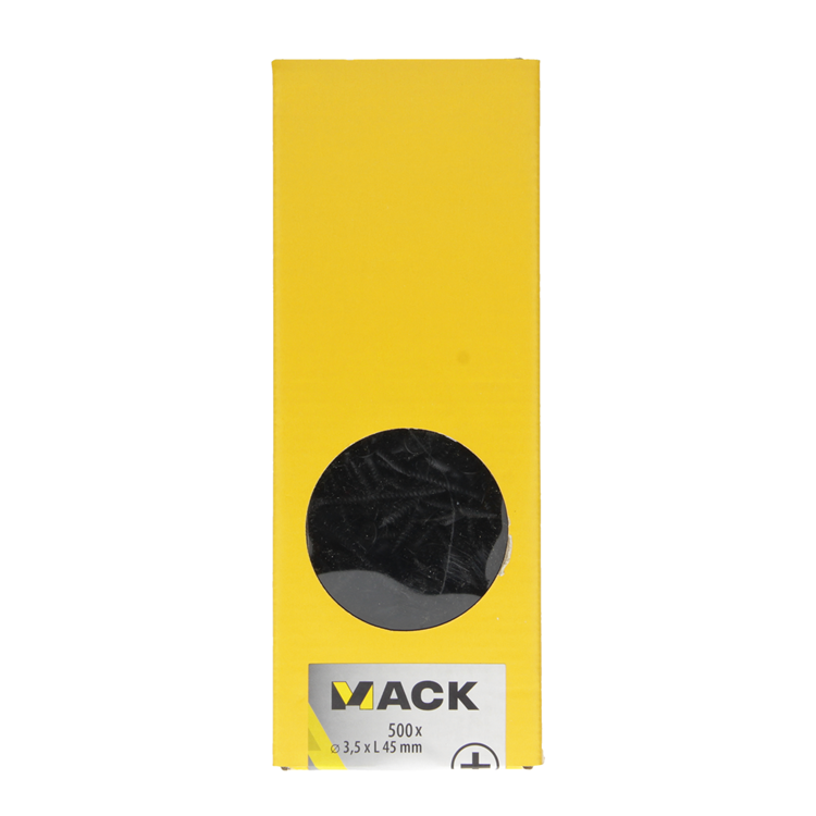 Mack 1020276 - Tornillo para placas de yeso fosfatado negro. 500 piezas 3,5 x 45 mm | 1 pieza