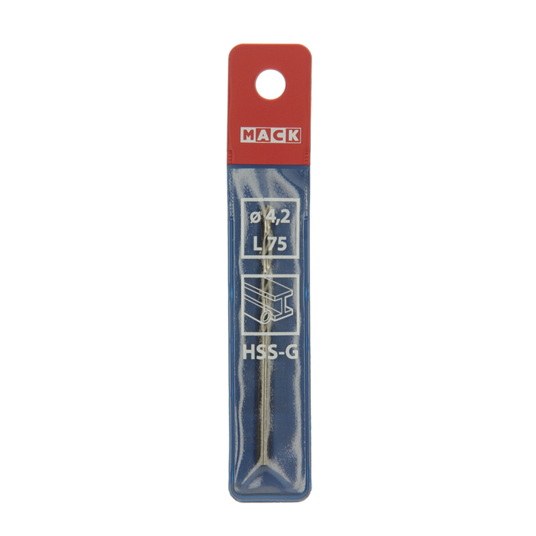 Mack 1018404 - taladro para metal hss g din 338 ø 4,2 x 75 mm | 5 piezas