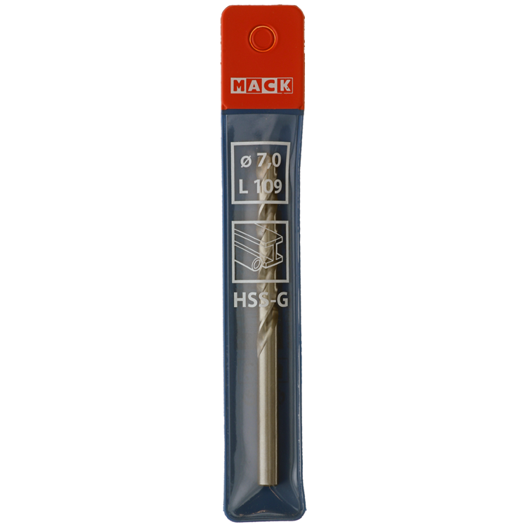 Mack 1018410 - taladro para metal hss g din 338 ø 7,0 x 109 mm | 5 piezas
