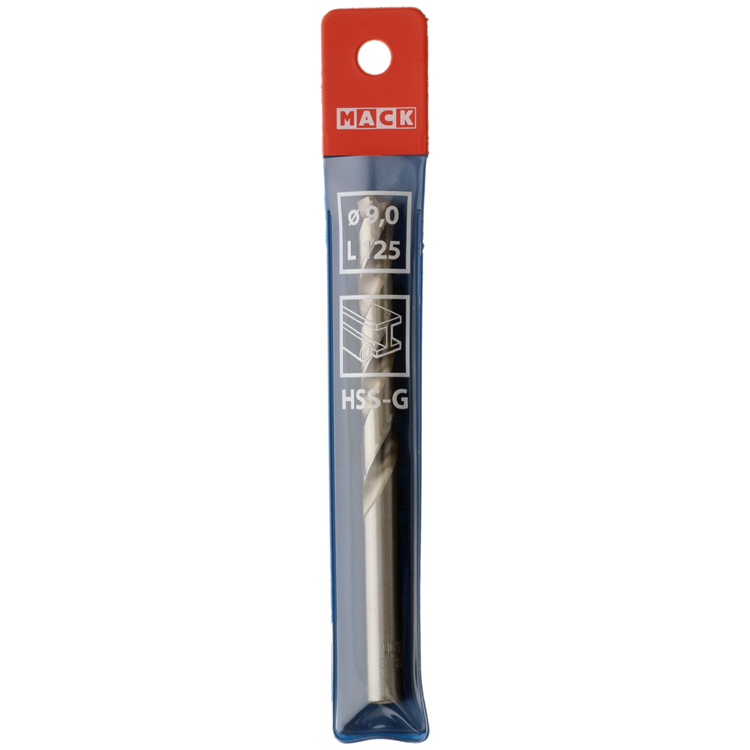 Mack 1018414 - taladro para metal hss g din 338 ø 9,0 x 125 mm | 5 piezas