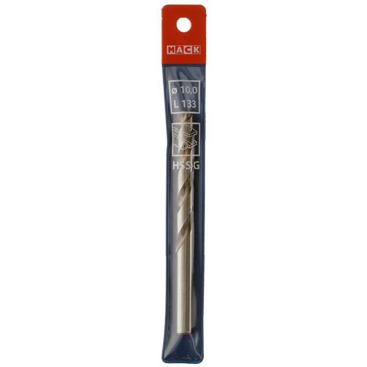 Mack 1018416 - taladro para metal hss g din 338 ø 10,0 x 133 mm | 5 piezas