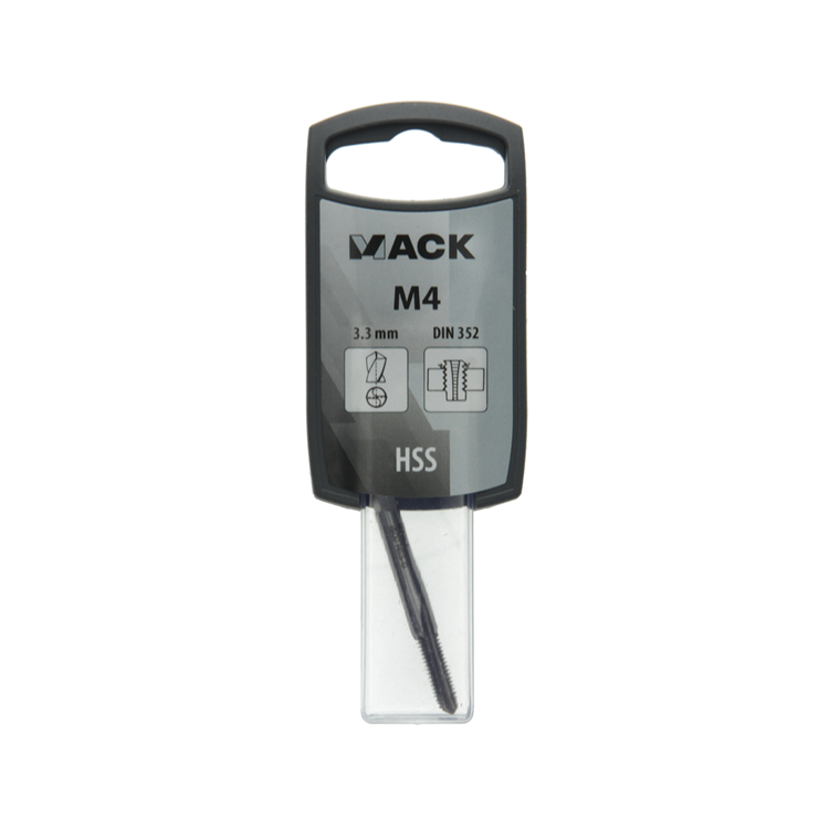 Mack 1018373 - macho de roscar m4 | 3 piezas