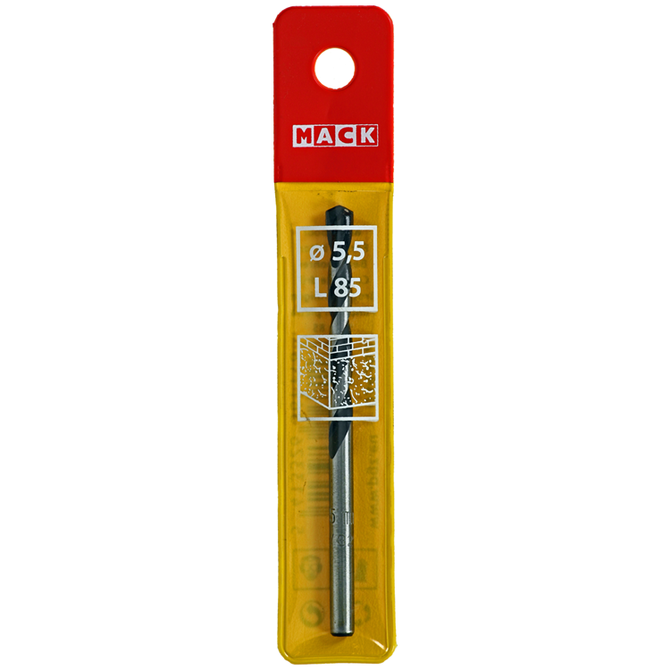 Mack 1018445 - Broca para hormigón DIN 8039 ø 5,5 x 85 mm | 5 piezas