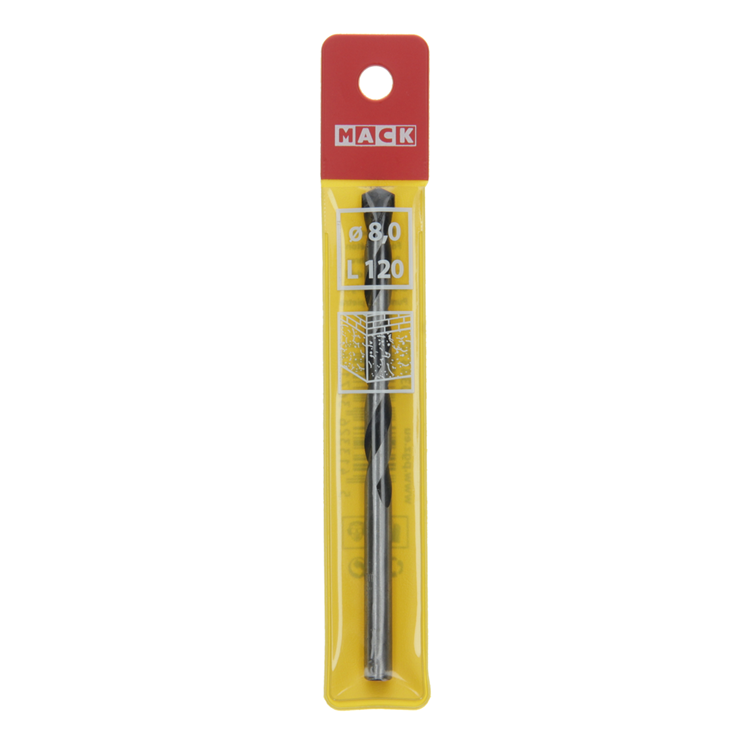 Mack 1018449 - Broca para hormigón DIN 8039 ø 8,0 x 120 mm | 5 piezas