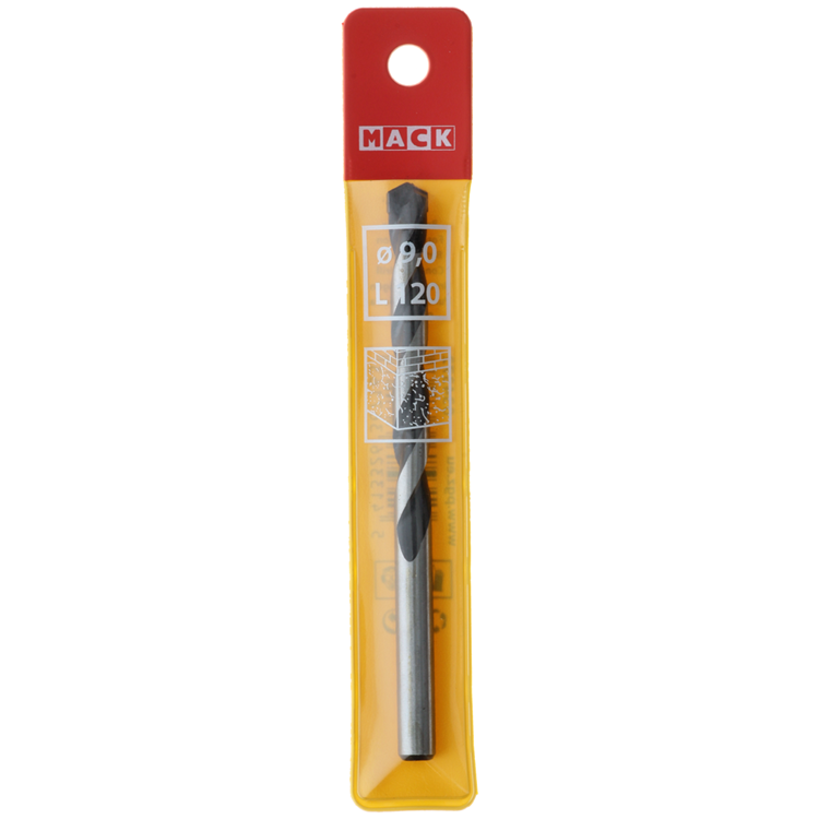 Mack 1018450 - Broca para hormigón DIN 8039 ø 9,0 x 120 mm | 5 piezas