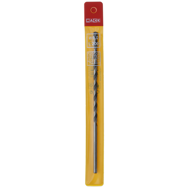 Mack 1018462 - Broca para hormigón DIN 8039 ø 6,0 x 200 mm | 5 piezas