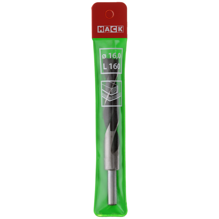 Mack 1018511 - máquina taladradora para madera + centrador ø 16,0 x 160 mm | 5 piezas