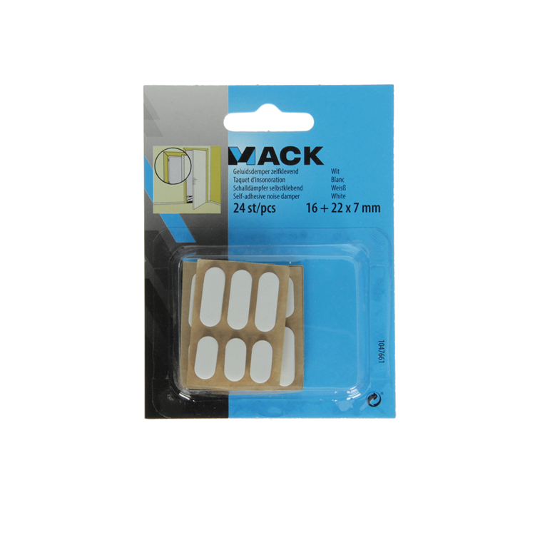 Mack 1047661 - silenziatore autoadesivo bianco 16+22 x 7 mm 24 pz | 12 pezzi