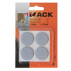 Mack 1047766 - pastiglia super scorrevole autoadesiva grigia ø 28 mm 4 pz | 12 pezzi