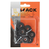 Mack 1047722 - stoeldop rubber + schroef zwart ø 23 mm 8 st pcs | 6 stuks