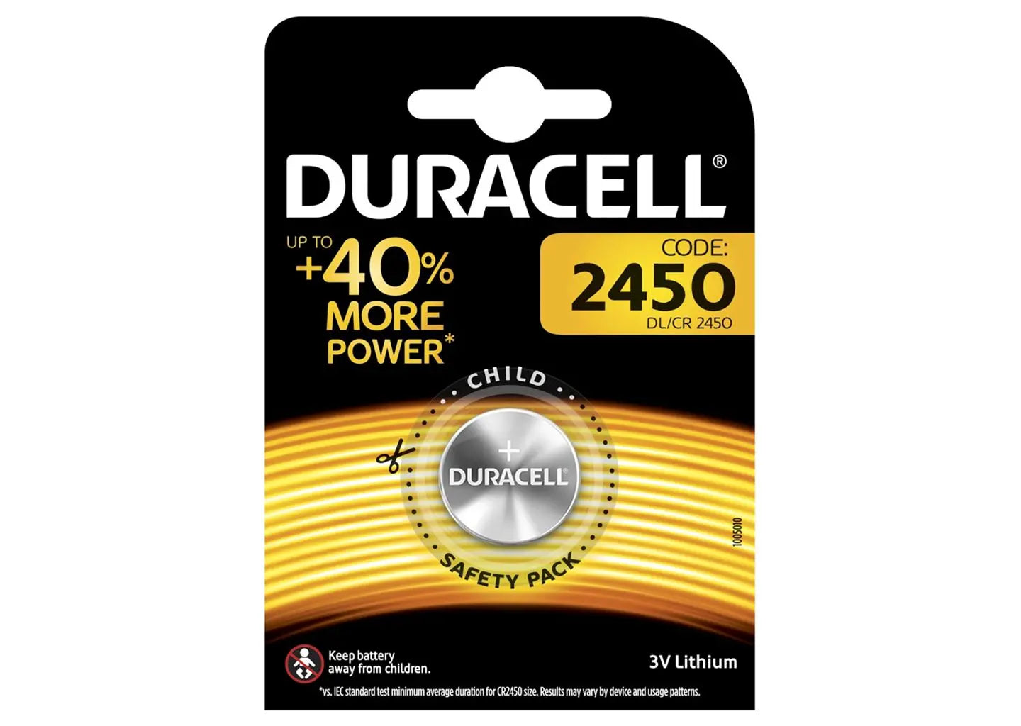 Duracell Specialty 2450 Botón de litio Batería