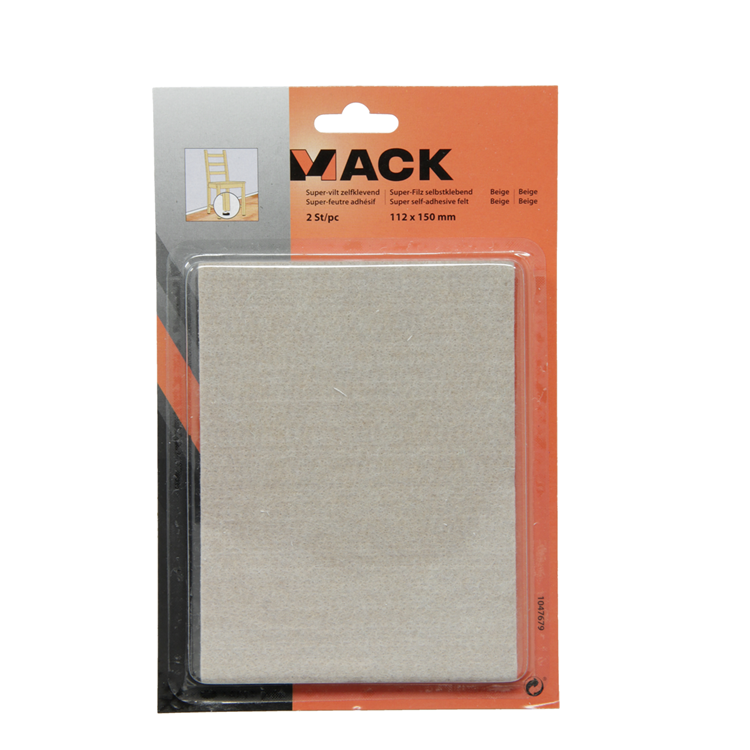 Mack 1047679 - superfeltro autoadesivo beige 112 x 150 mm 2 pz | 12 pezzi