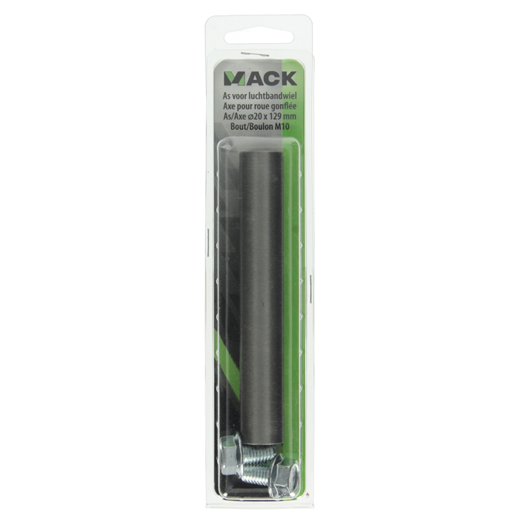 Mack 1060244 - eje 20x129, diámetro m10 + 2 tornillos de montaje m10 | 5 piezas