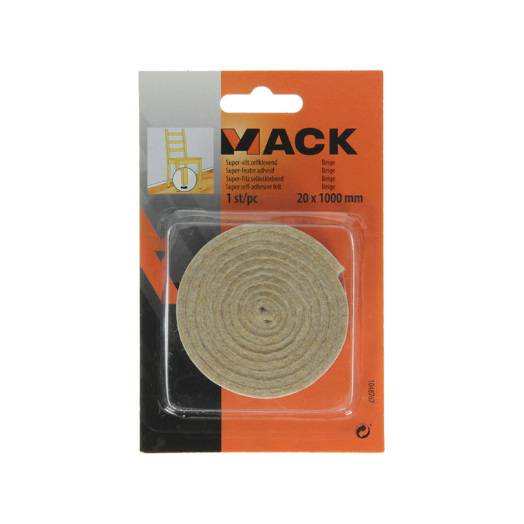 Mack 1048767 - super felt self-adhesive beige 20 x 1000 mm 1 pc pc | 6 pieces