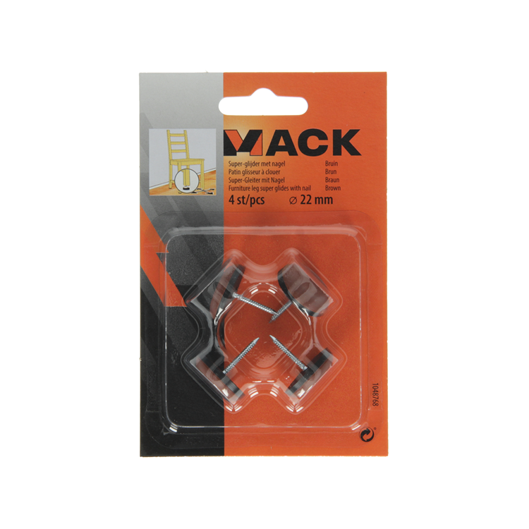 Mack 1048768 - super aliante con chiodo marrone ø 22 mm 4 pz | 6 pezzi