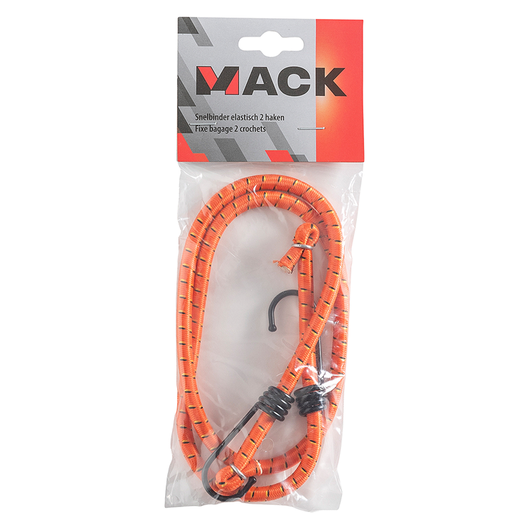 Mack 1006828 - correa elástica 2 ganchos roja | 5 piezas