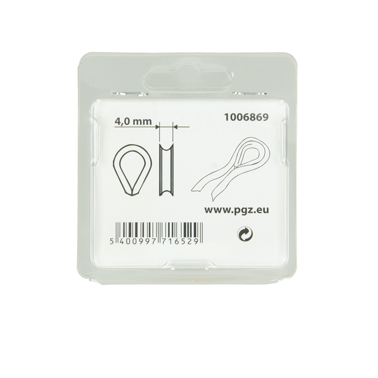Mack 1006869 - 4 manguitos galvanizados bl 4mm | 5 piezas