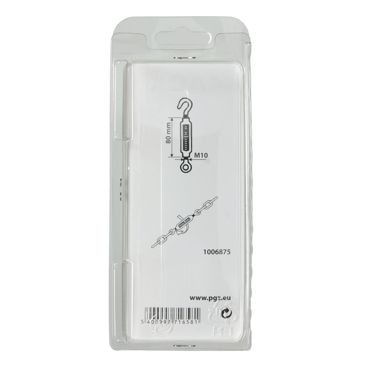 Mack 1006875 - 1 tensor: ojo + gancho galvanizado m10x80mm bl | 5 piezas