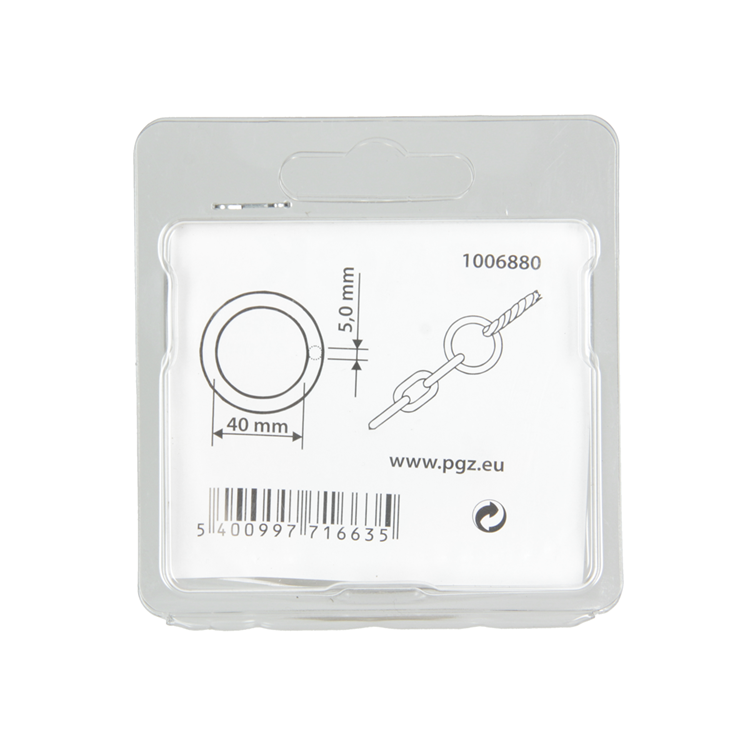Mack 1006880 - 1 anilla soldada cerrada 5x40mm bl | 5 piezas