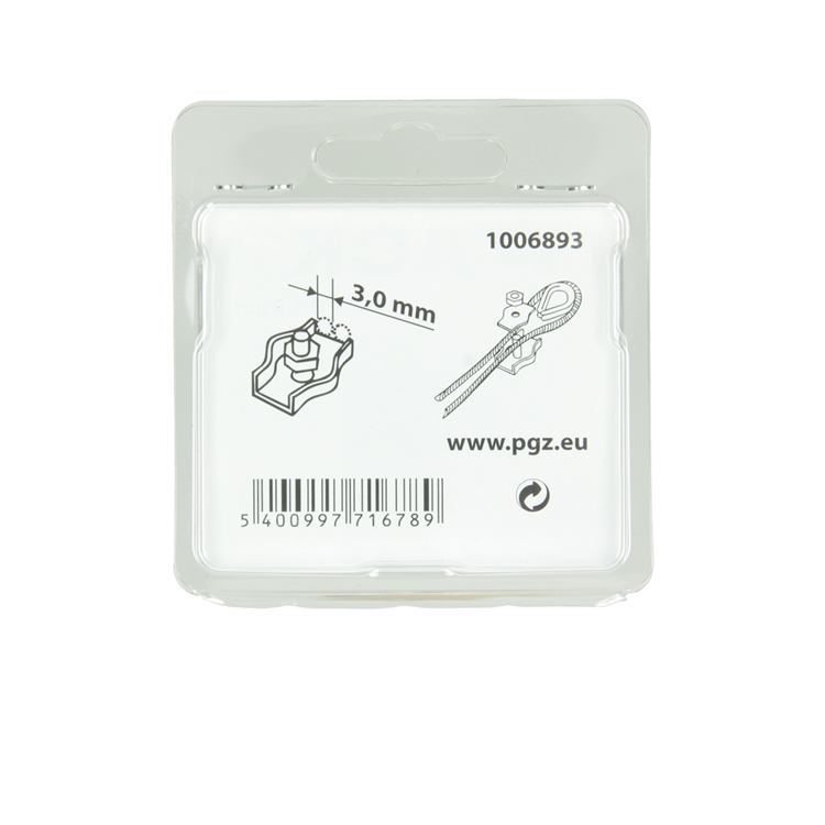 Mack 1006893 - 2 abrazaderas de alambre de acero acero inoxidable simplex 1,5-3 mm bl | 5 piezas