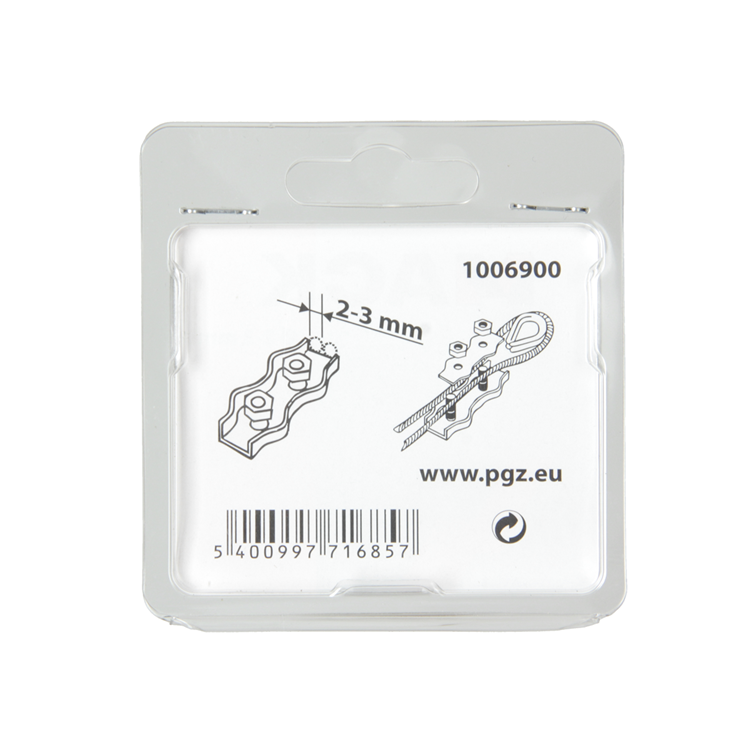 Mack 1006900 - 2 abrazaderas de alambre de acero dúplex galvanizado 2-3mm bl | 5 piezas