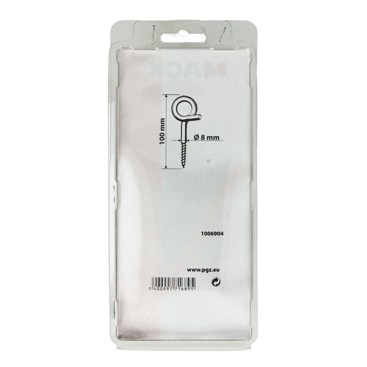 Mack 1006904 - 2 ganchos rizadores 100mm galvanizados | 5 piezas