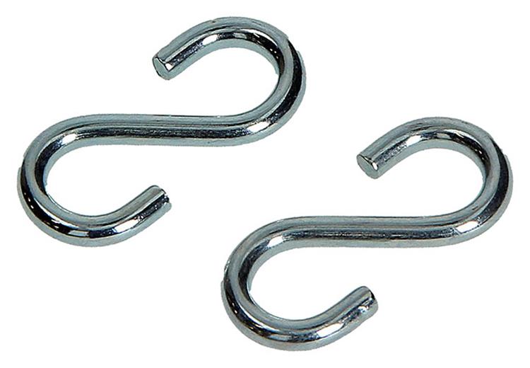 Mack 1008534 - 2 ganchos en S abiertos 4,4 x 40 mm galvanizados | 10 piezas