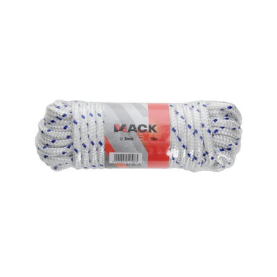 Mack 1006922 - filo pp intrecciato bianco blu 8 mm 10 m | 5 pezzi