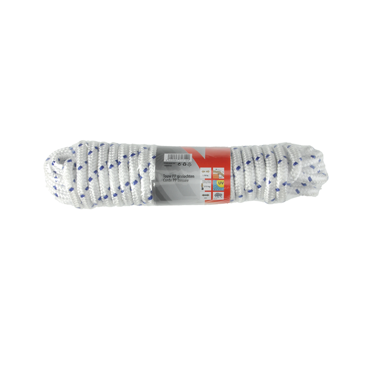 Mack 1006926 - hilo pp trenzado blanco azul 12mm 10m | 5 piezas