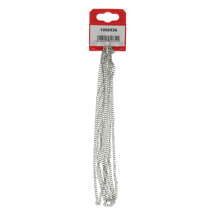Mack 1006936 - cadena gourmette niquelada ø 0,7mm l 3mm 2m | 5 piezas