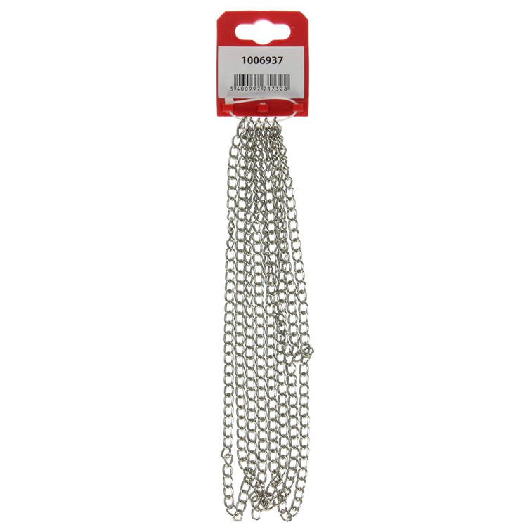 Mack 1006937 - cadena gourmette niquelada ø 1,5mm l 4,5mm 2m | 5 piezas