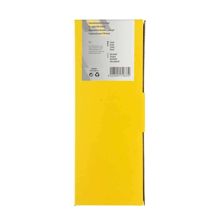 Mack 1006989 - tornillo para aglomerado con cabeza chapada en amarillo. 50 piezas 6 x 160 mm | 2 piezas