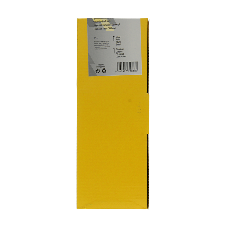 Mack 1006990 - tornillo para aglomerado con cabeza amarillo galvanizado 50uds 6 x 180mm | 1 pieza