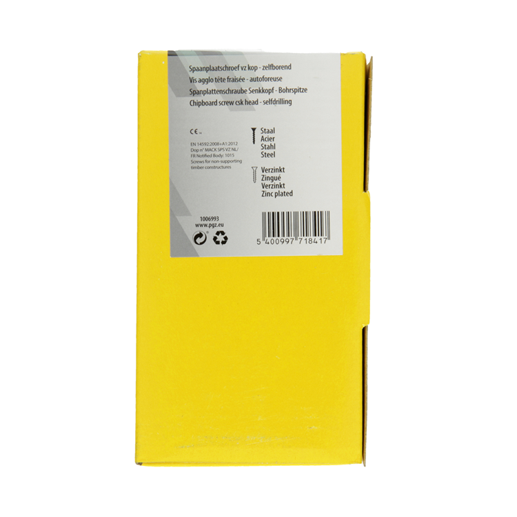 Mack 1006993 - escritura en chip. vzkop-selfb amarillo galvanizado 50 piezas 6 x 140 mm | 3 piezas