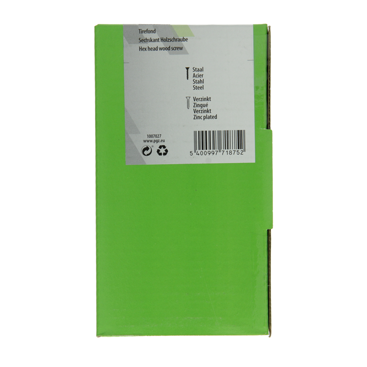 Mack 1007027 - perno rosca madera acero galvanizado 200 piezas 6 x 25 mm | 3 piezas