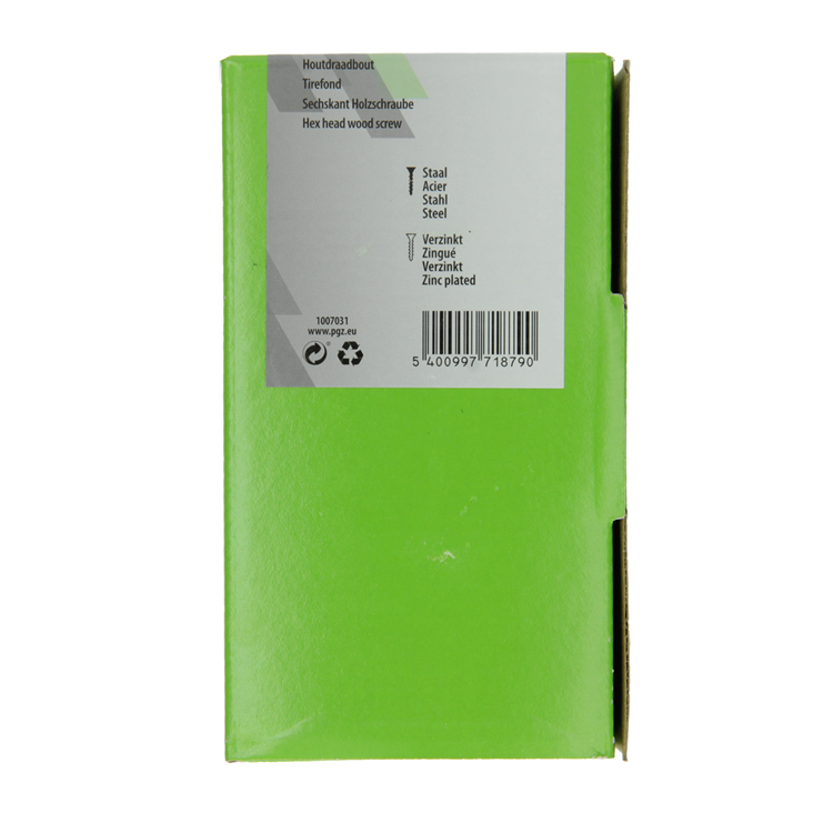 Mack 1007031 - perno rosca madera acero galvanizado 100 piezas 6 x 50 mm | 3 piezas
