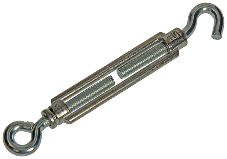 Mack 1008541 - 2 tensores ojo + gancho m8 x 110mm galvanizado | 10 piezas