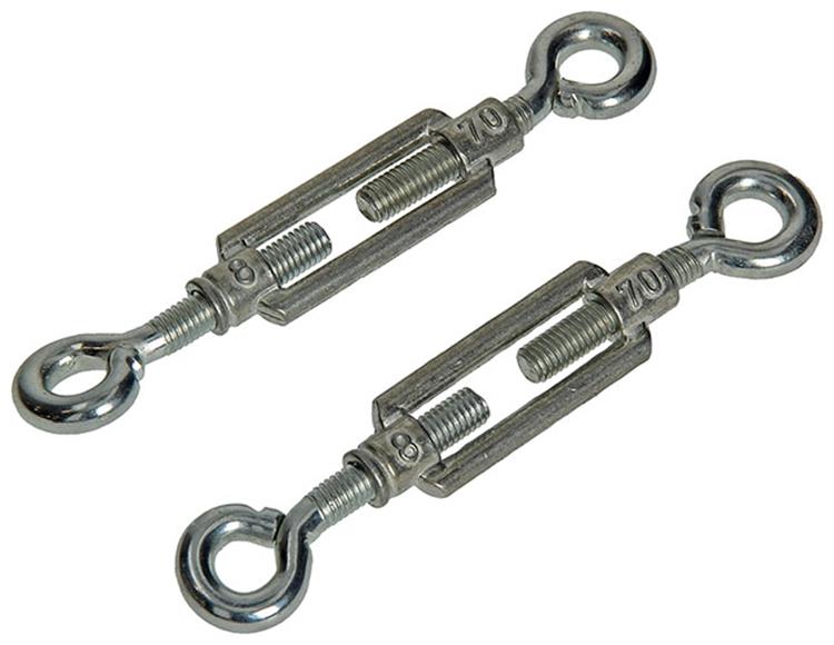 Mack 1008542 - 2 tensores 2 ojales m8 x 70mm galvanizados | 10 piezas